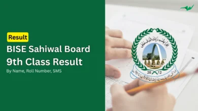 bise sahiwal board matric result 9th class ssc 1
