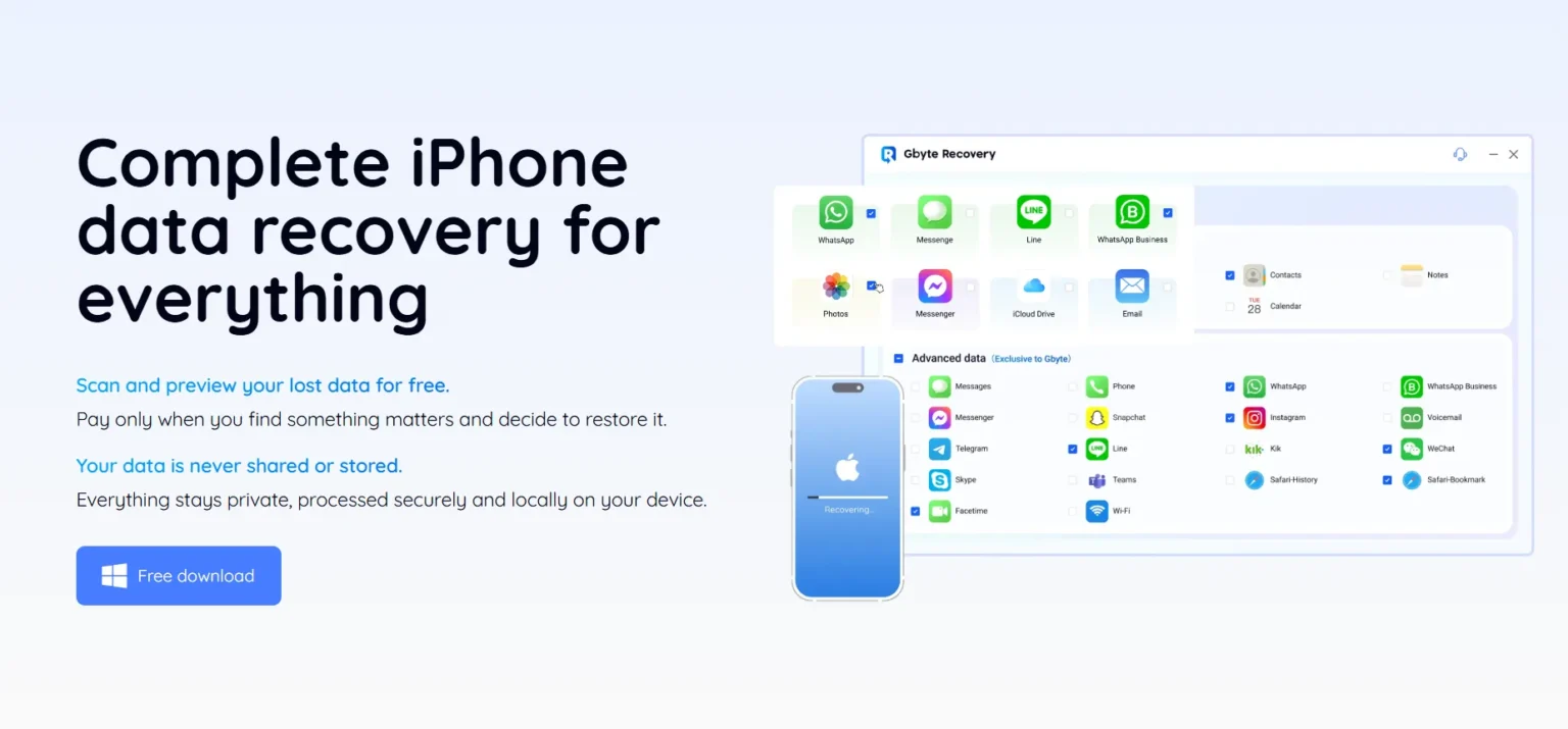 gbyte recovery iphone data tool