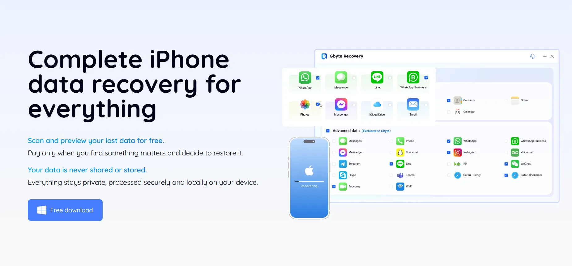 gbyte recovery iphone data tool