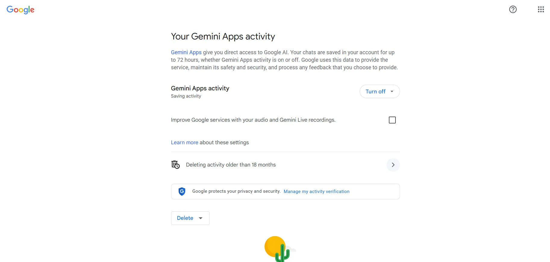 stop gemini from training on your data desktop 3