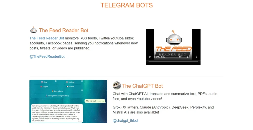 the feed reader bot