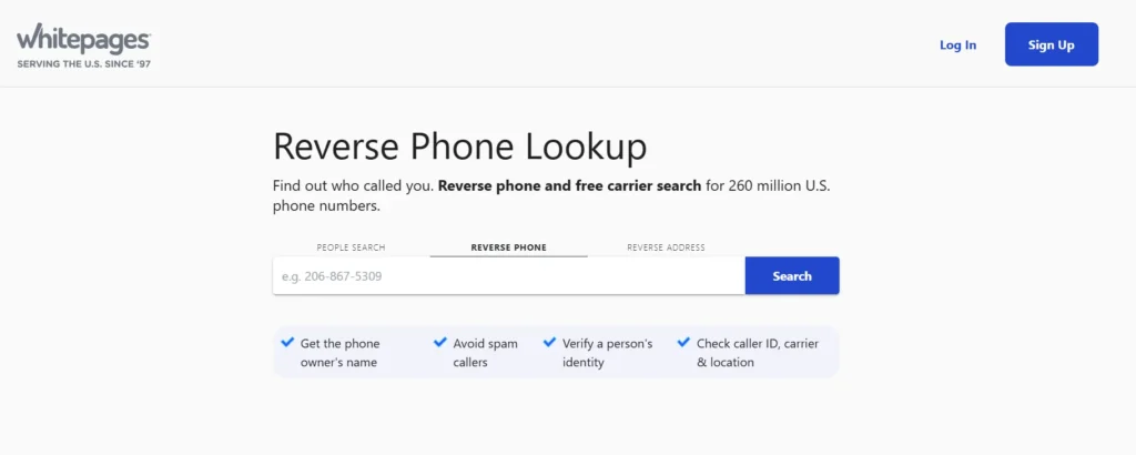 whitepages phone lookup