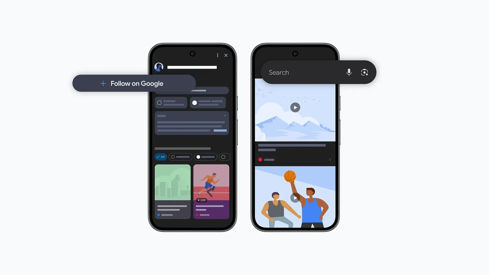 google discover adds social media content follow publishers