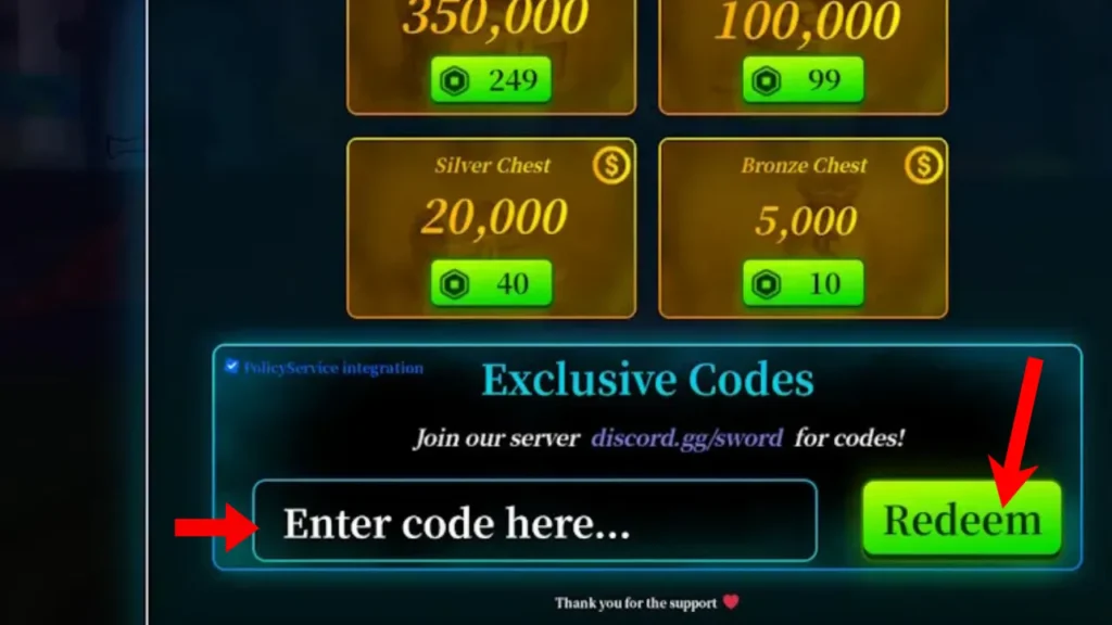 roblox sword league redeem codes