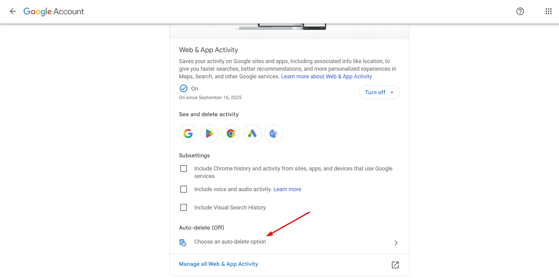 set up auto delete for ongoing privacy 3