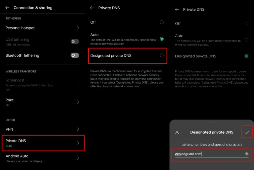 block ads on android using private dns how to