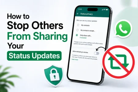 stop others sharing whatsapp status updates