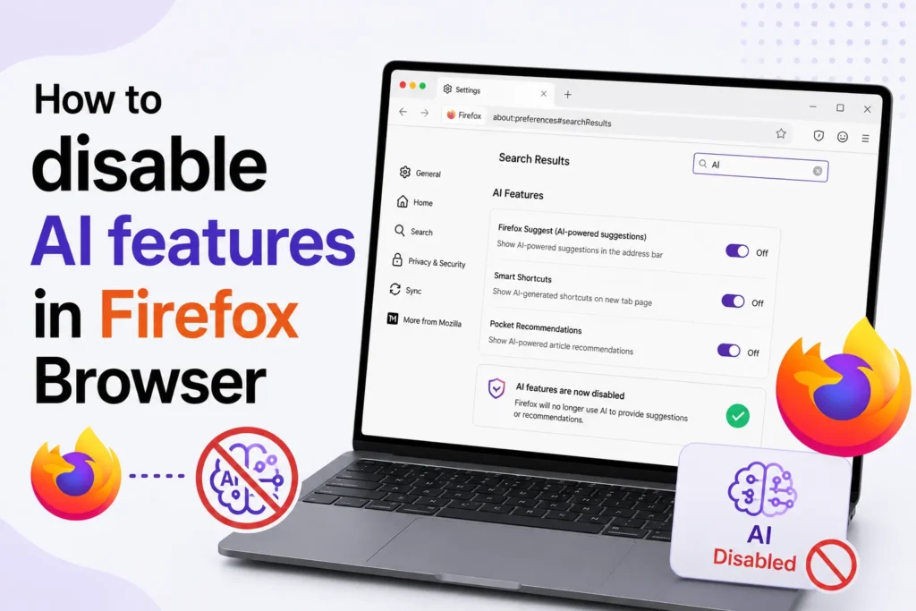 How to disable AI features in Firefox Browser disable firefox ai features