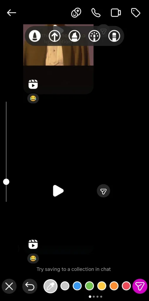 how to draw in instagram chats and dms