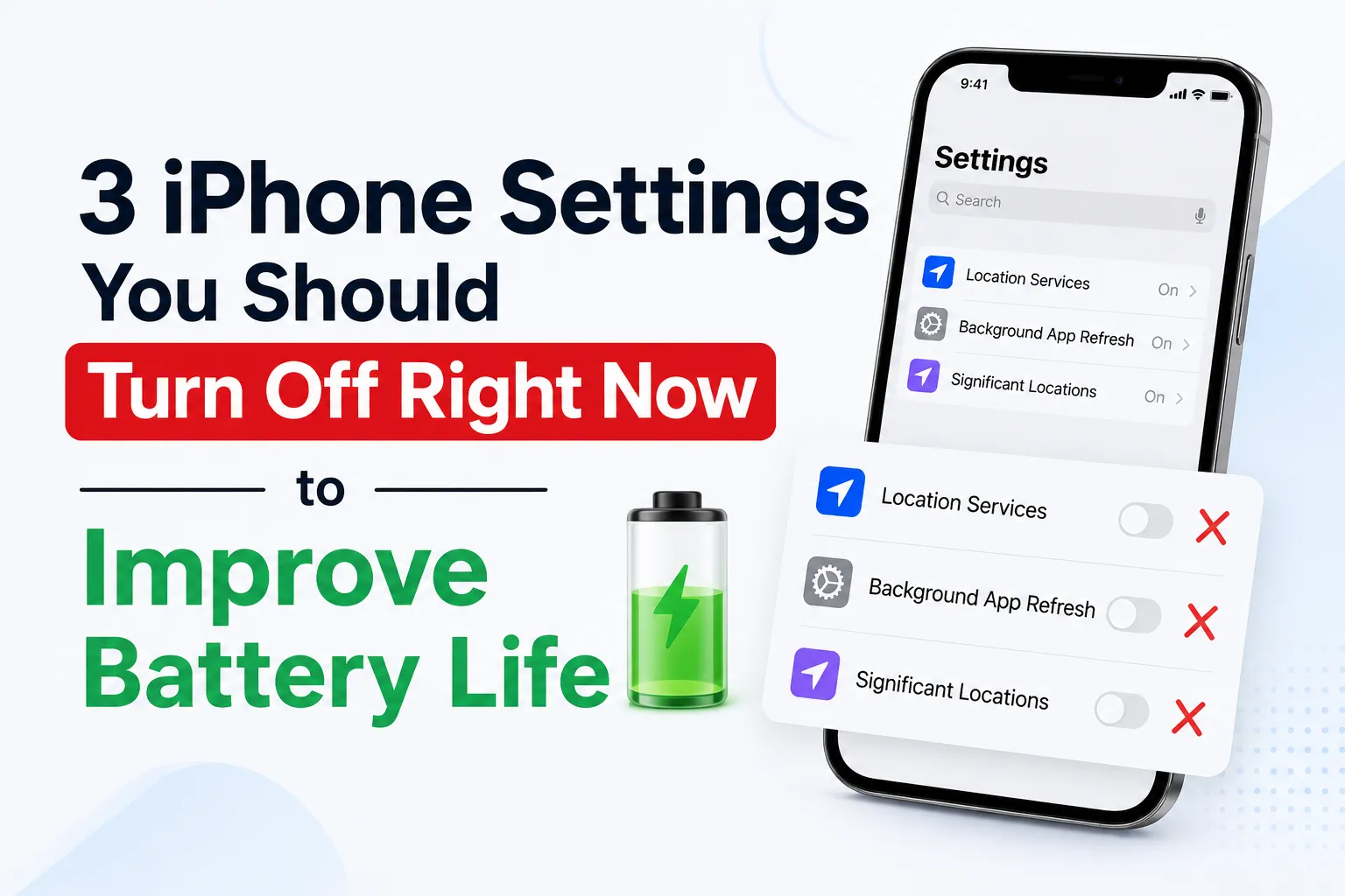 improve iphone battery life settings