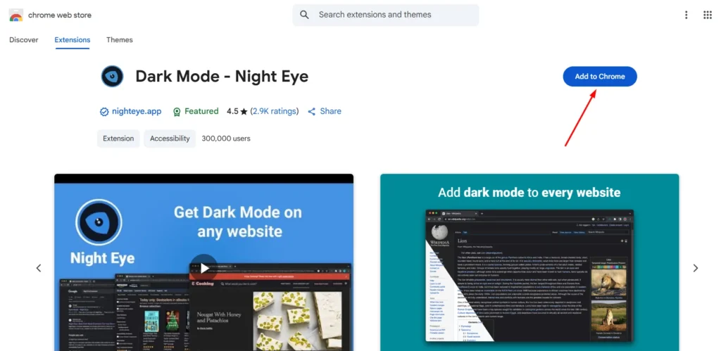 night eye extension