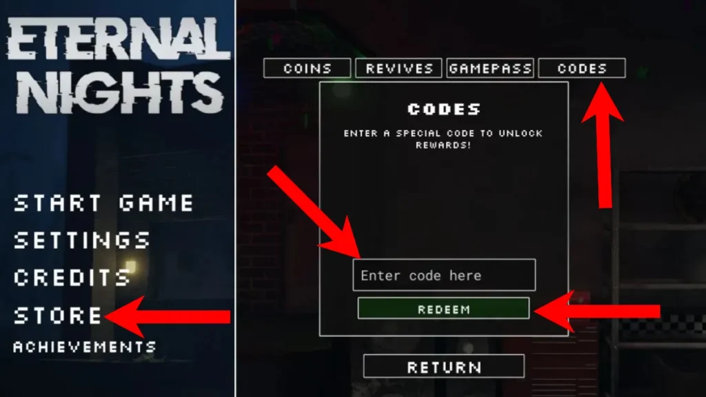 roblox fnaf eternal nights codes redeem
