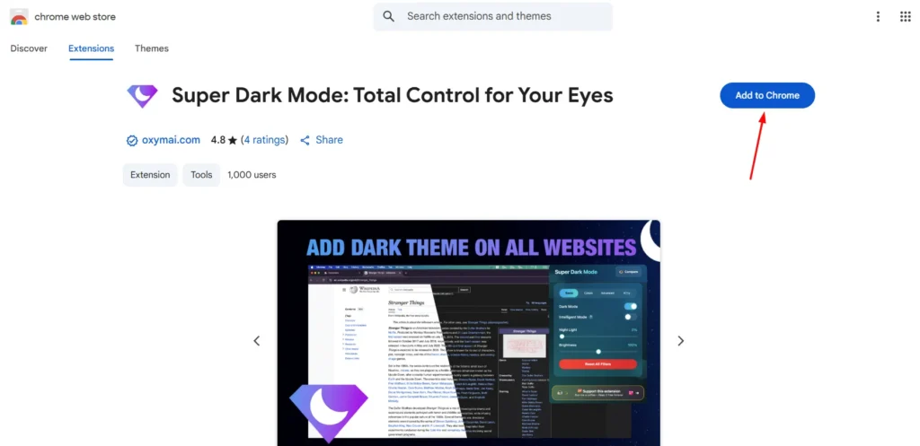 super dark mode extension