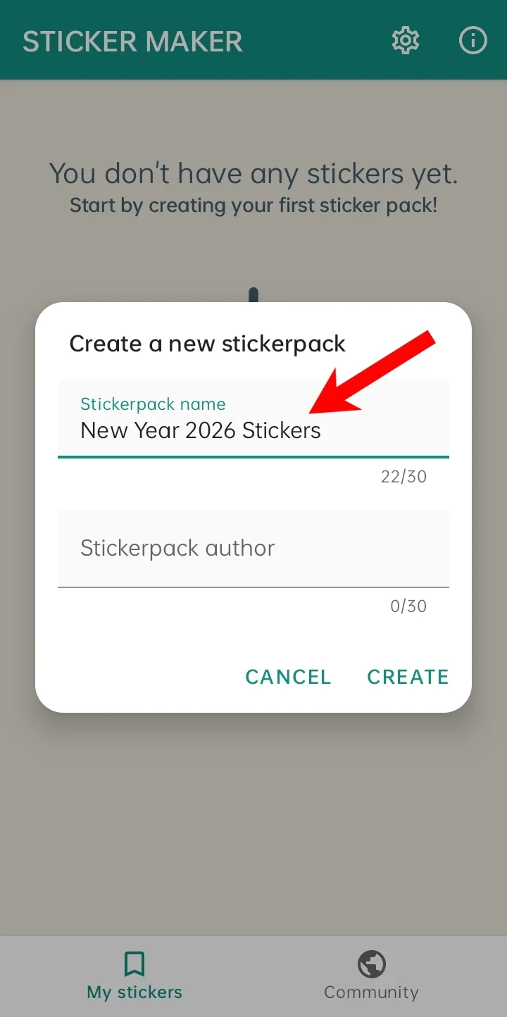 create whatsapp sticker via sticker maker 2