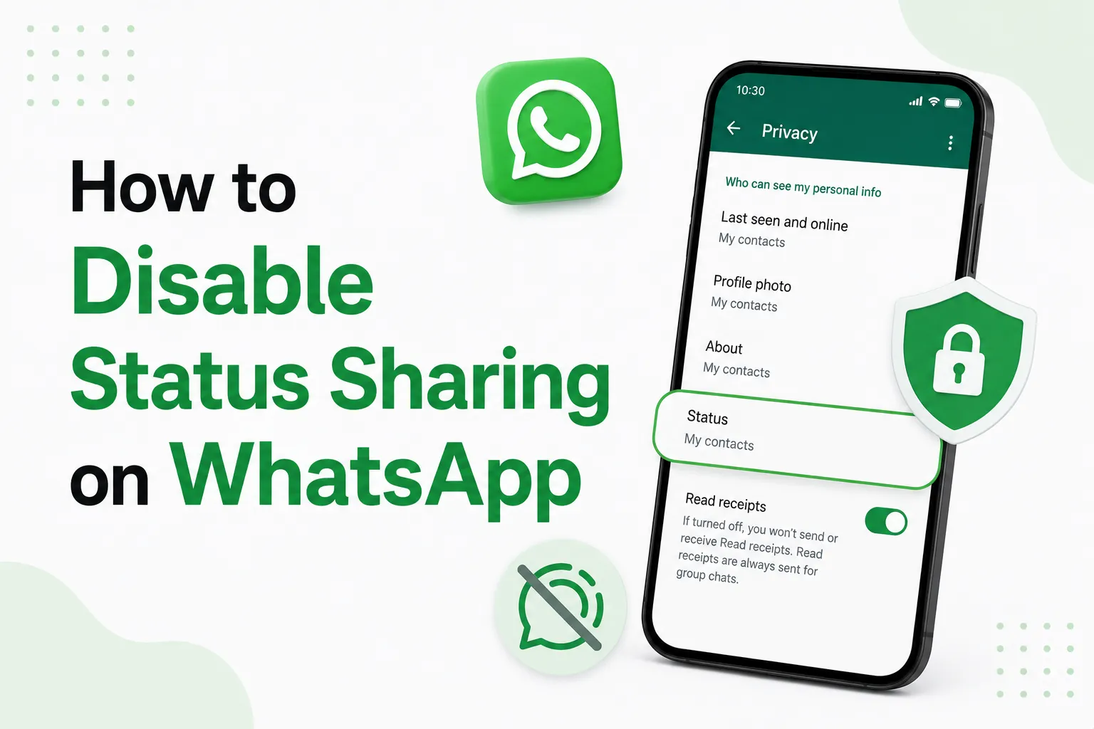 how to disable status sharing on whatsapp