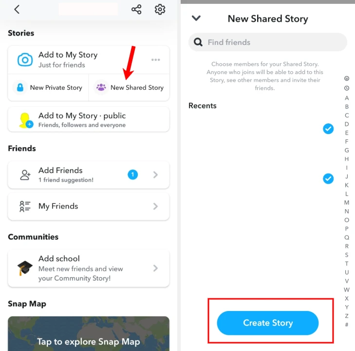 how to hide snapchat stories from friends 2