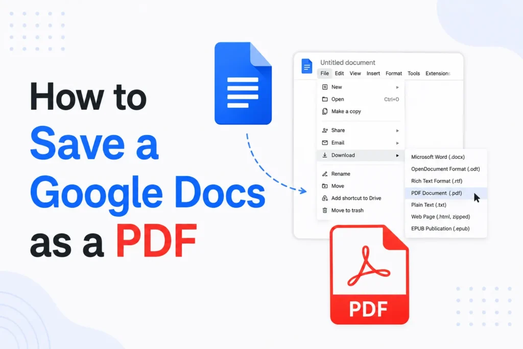 How to Save a Google Docs as a PDF how to save google docs as pdf