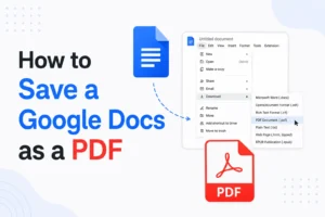 how to save google docs as pdf