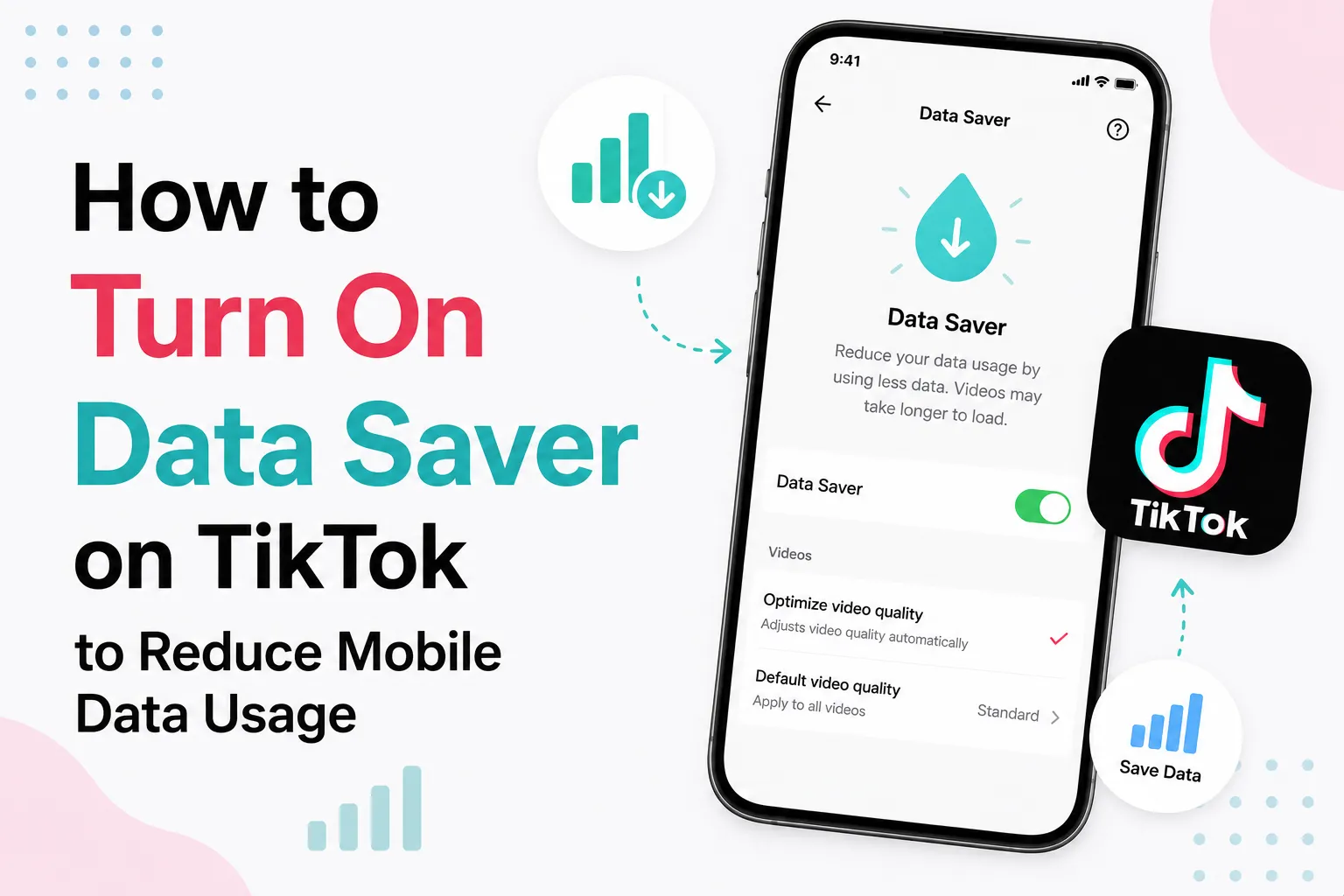 how to turn on data saver on tiktok