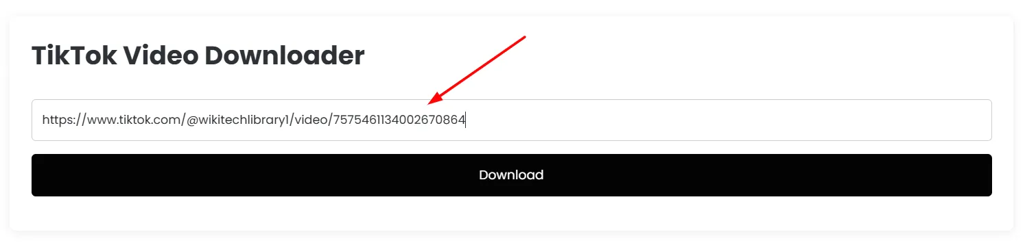 Paste URL in tool