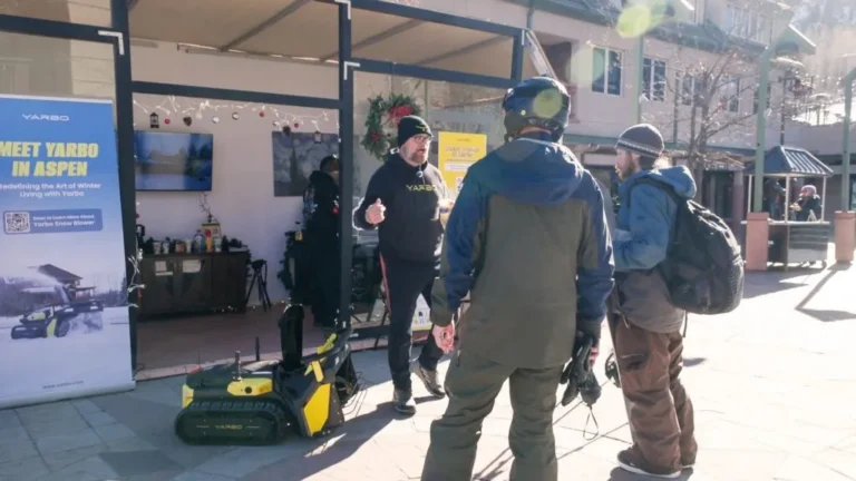 why everyone stopped to film this robot in aspen yarbos pop up signals the future of smart snow tech