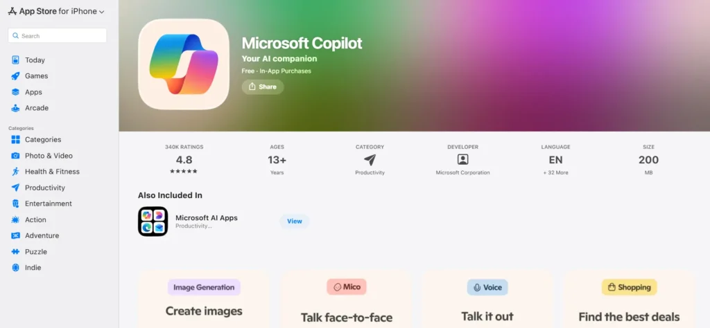 copilot iphone app
