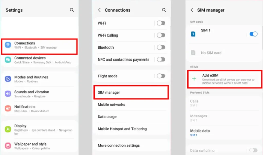 how to check phone esim support 6