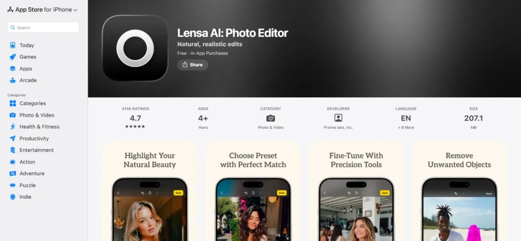 lensa ai