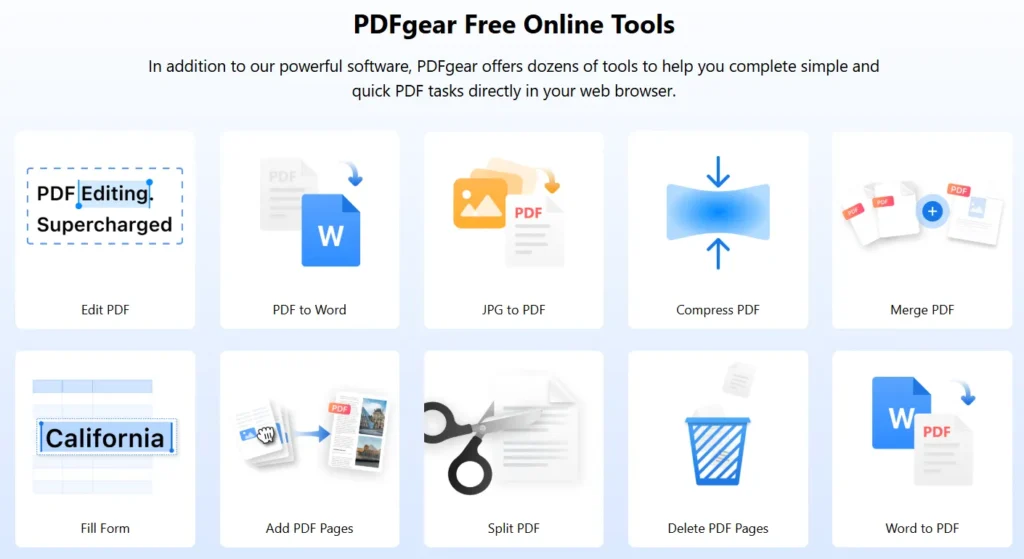 pdfgear free online tool
