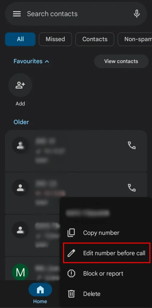 block a number on android