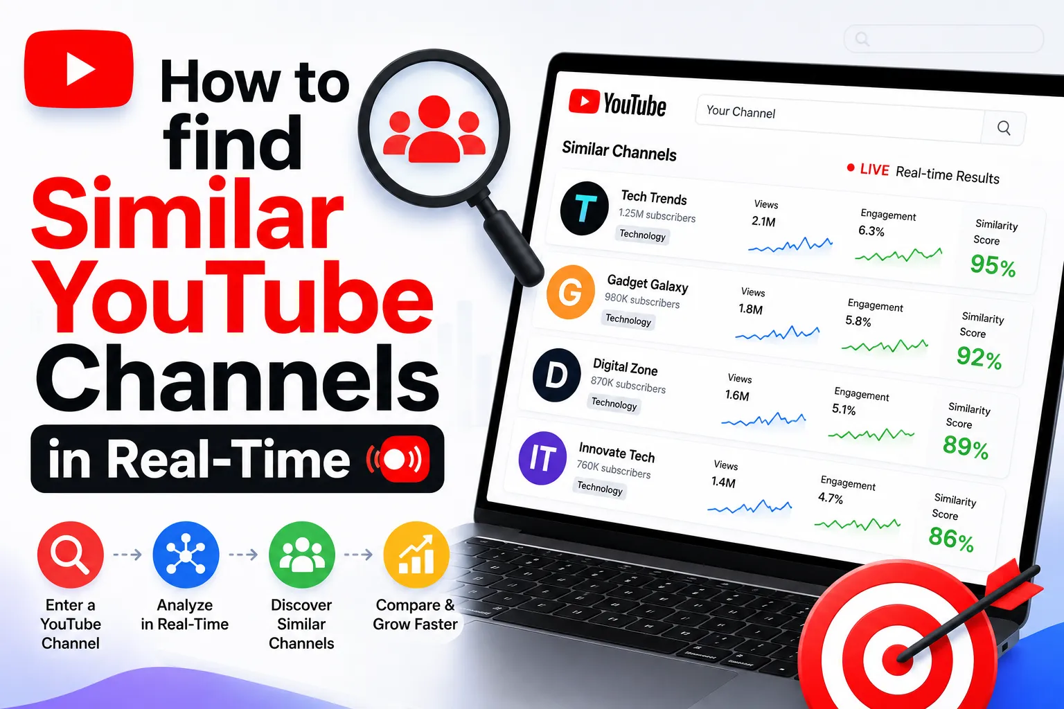 find similar youtube channels similartube ai