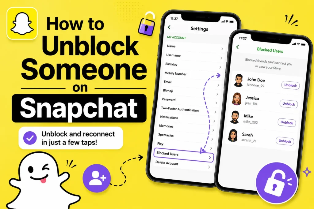 unblock someone on snapchat