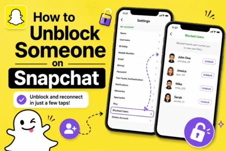unblock someone on snapchat