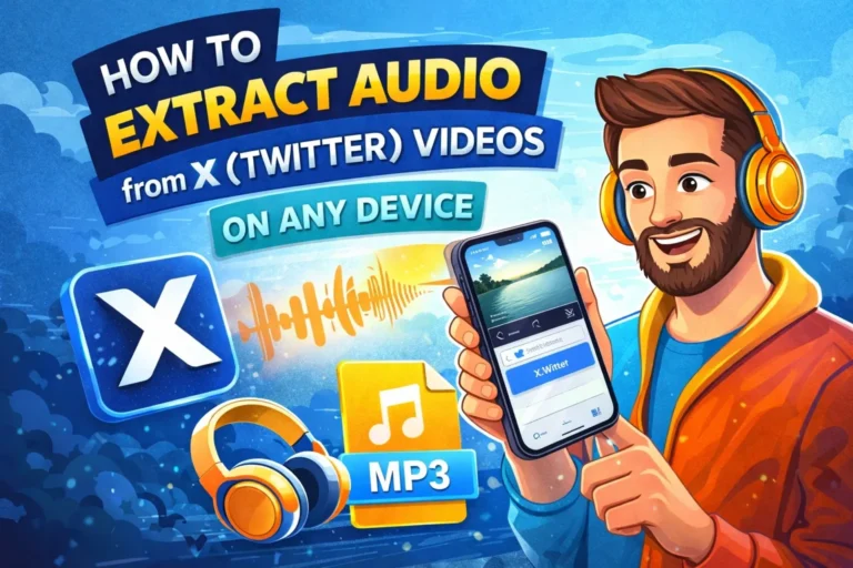 how to extract audio from x twitter videos on any device