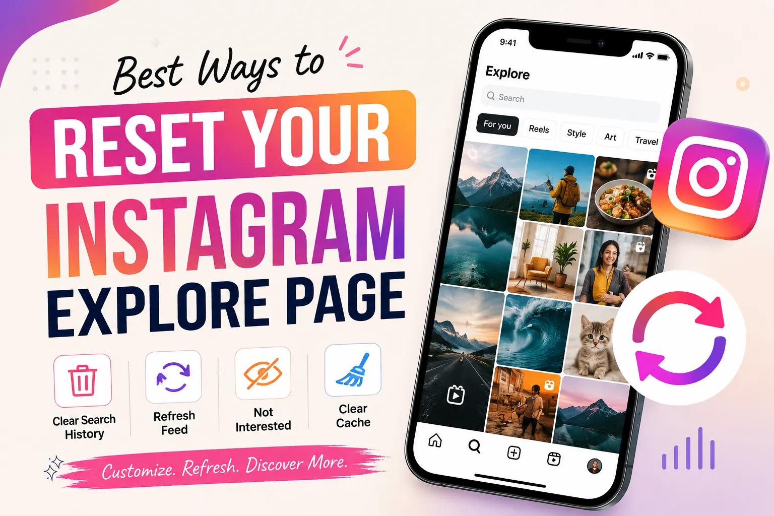 how to reset instagram explore page