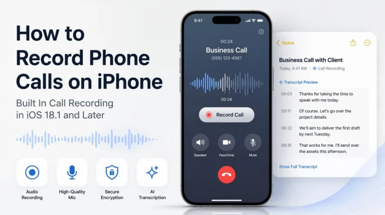 How to Record a Phone Call on iPhone (iOS 18) record phone call on iphone ios 18