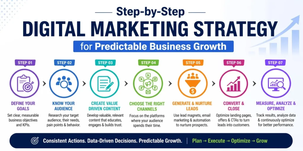 Step-by-Step Digital Marketing Strategy for Predictable Business Growth step by step digital marketing strategy for predictable business growth