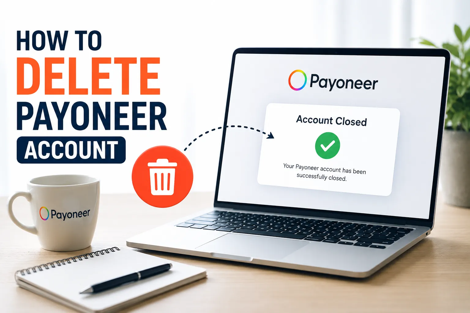 how to delete payoneer account