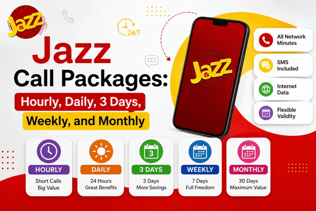 Jazz Call Packages: Hourly, Daily, 3 Days, Weekly, and Monthly jazz call packages
