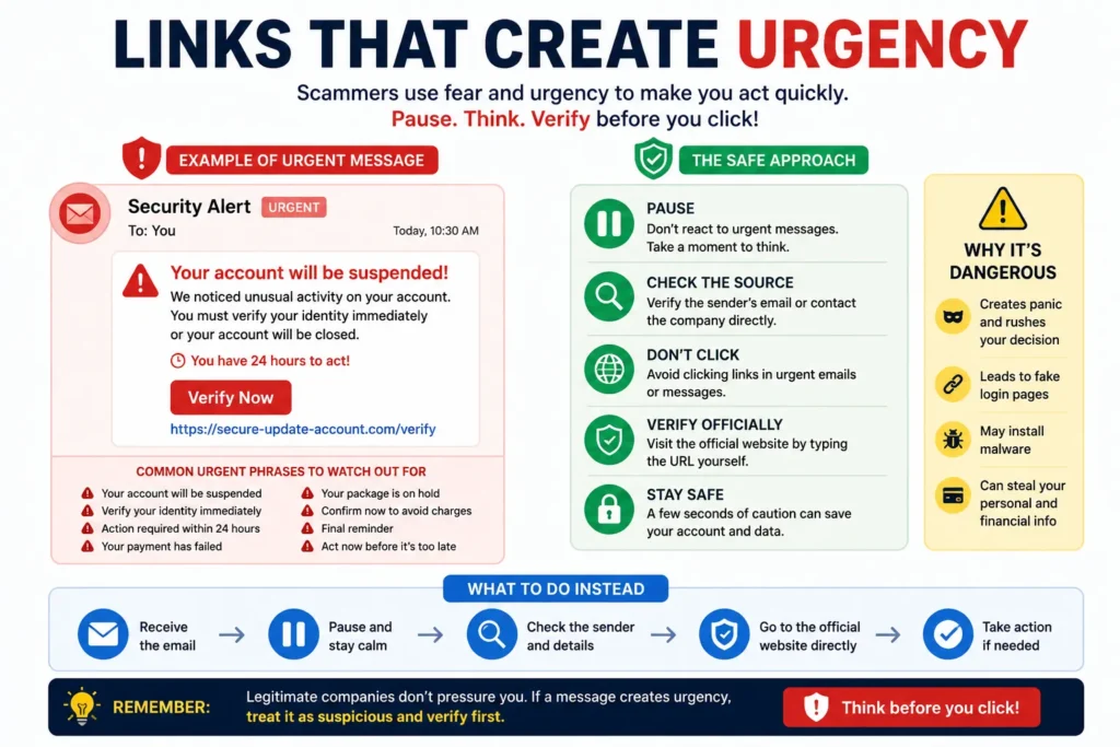 links that create urgency