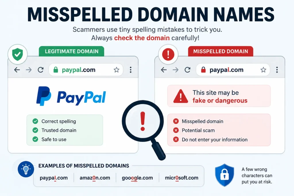 misspelled domain names