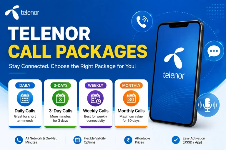 Telenor Call Packages: daily, 3-Days, Weekly, Monthly telenor call packages