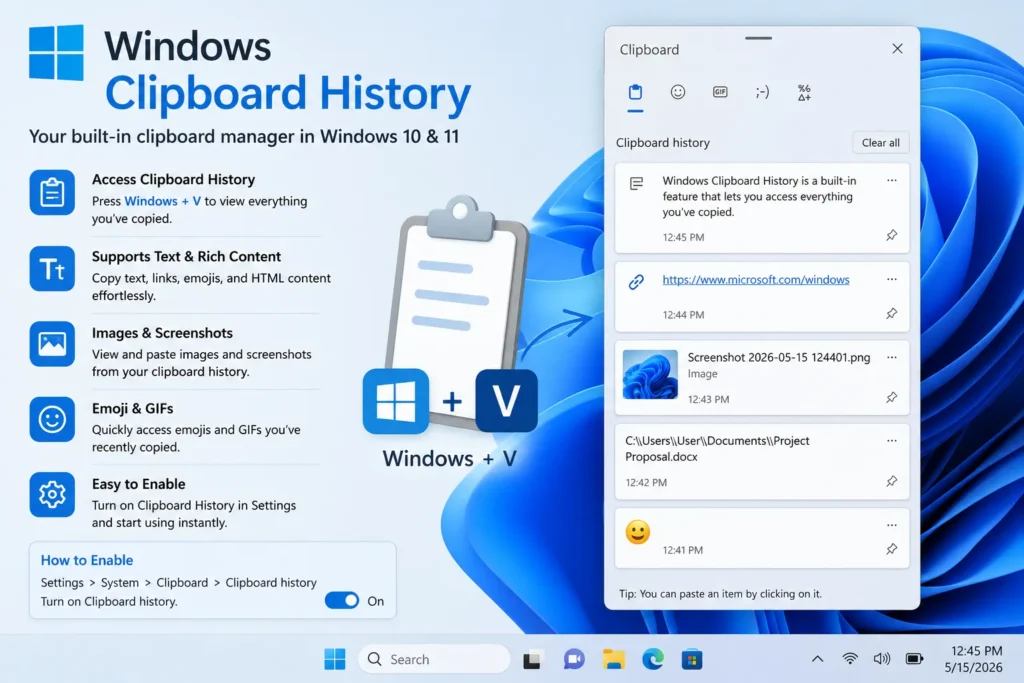 windows clipboard history