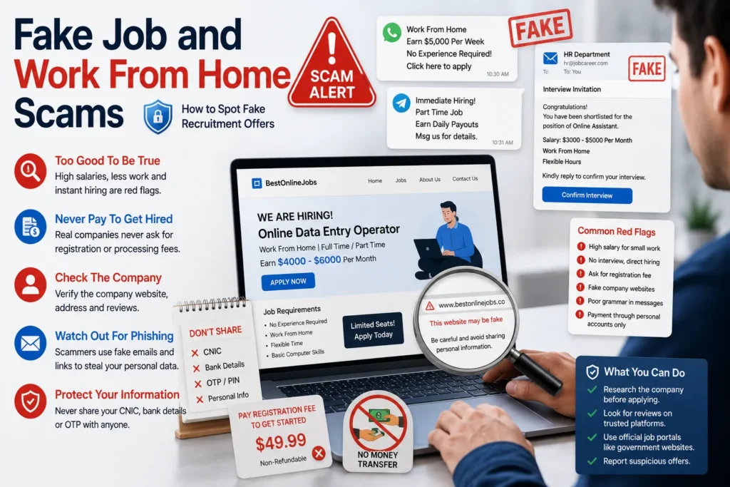 fake job and work from home scams