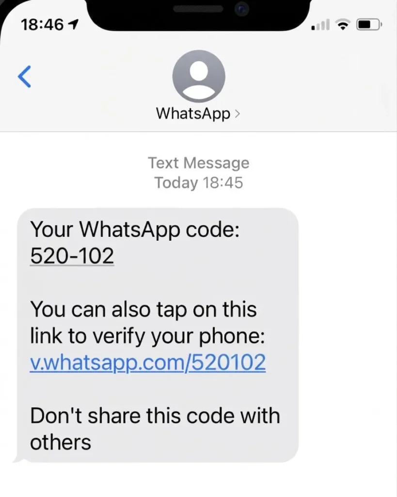 fake whatsapp verification code