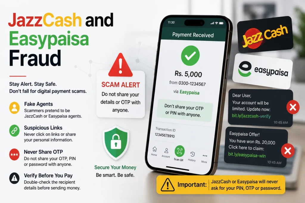 jazzcash and easypaisa fraud