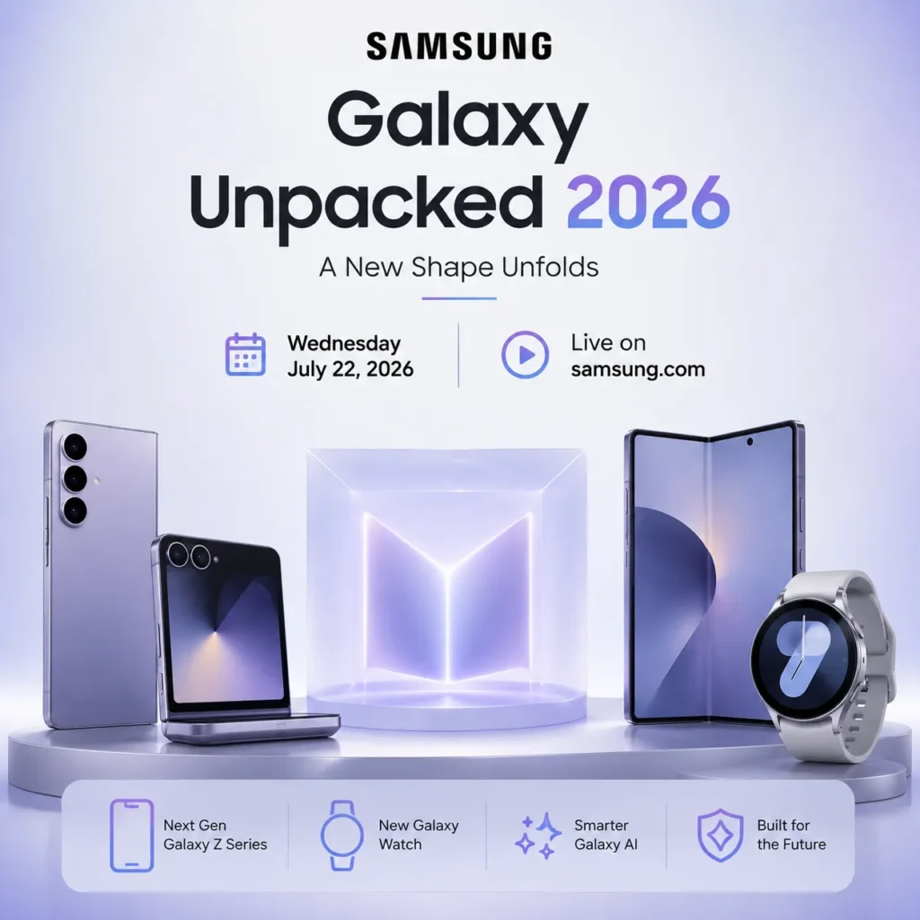 samsung galaxy unpacked 2026 july 22 event details