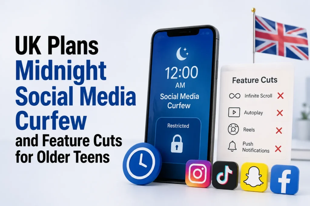 UK Plans Midnight Social Media Curfew and Feature Cuts for Older Teens uk proposes midnight social media curfew older teens
