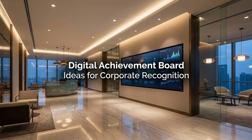 digital achievement board ideas for corporate recognition