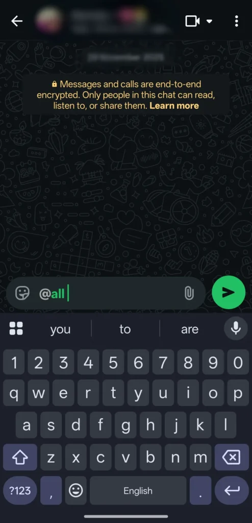 whatsapp all mention feature use